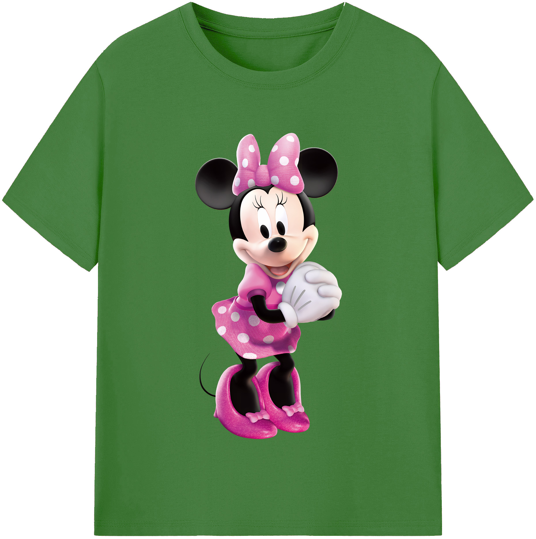 （画像用） ミッキーマウス Mickey Mouse レディースカジュアルプリントTシャツ（綿100％）